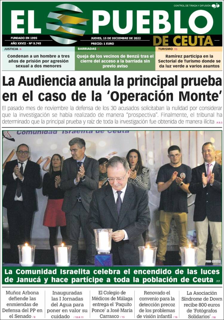 Portada de El Pueblo de Ceuta (Espa&ntilde;a)