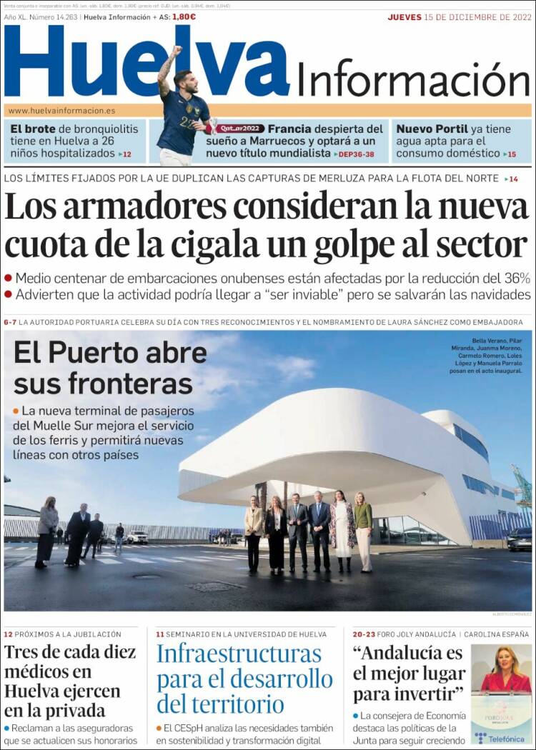 Portada de Huelva Información (Espa&ntilde;a)