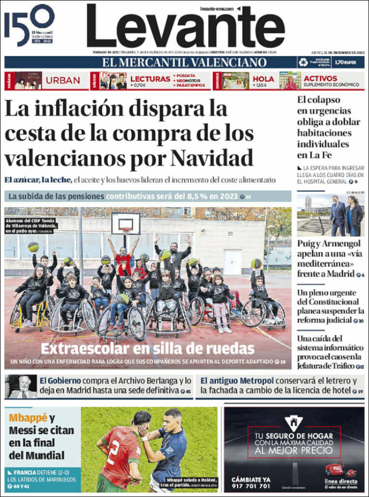Portada de Levante (Espa&ntilde;a)