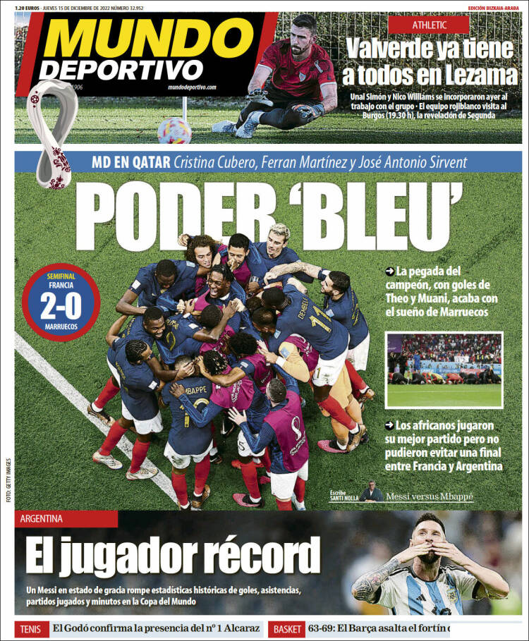 Portada de Mundo Deportivo Bizkaia (Espa&ntilde;a)