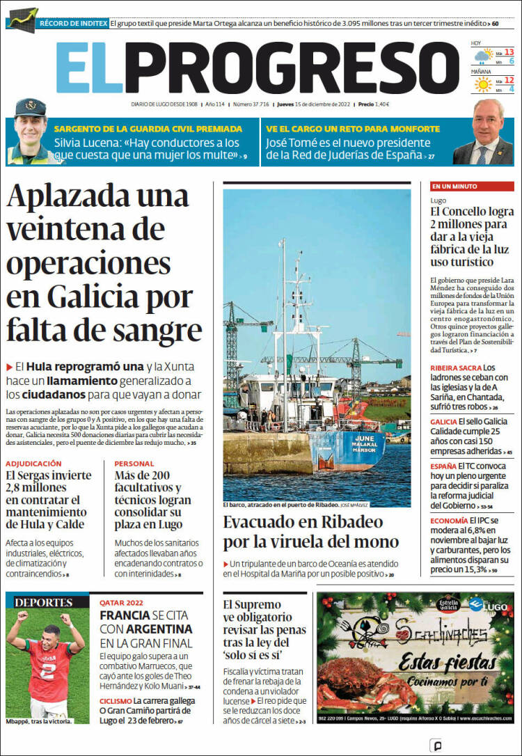 Portada de El Progreso (Espa&ntilde;a)