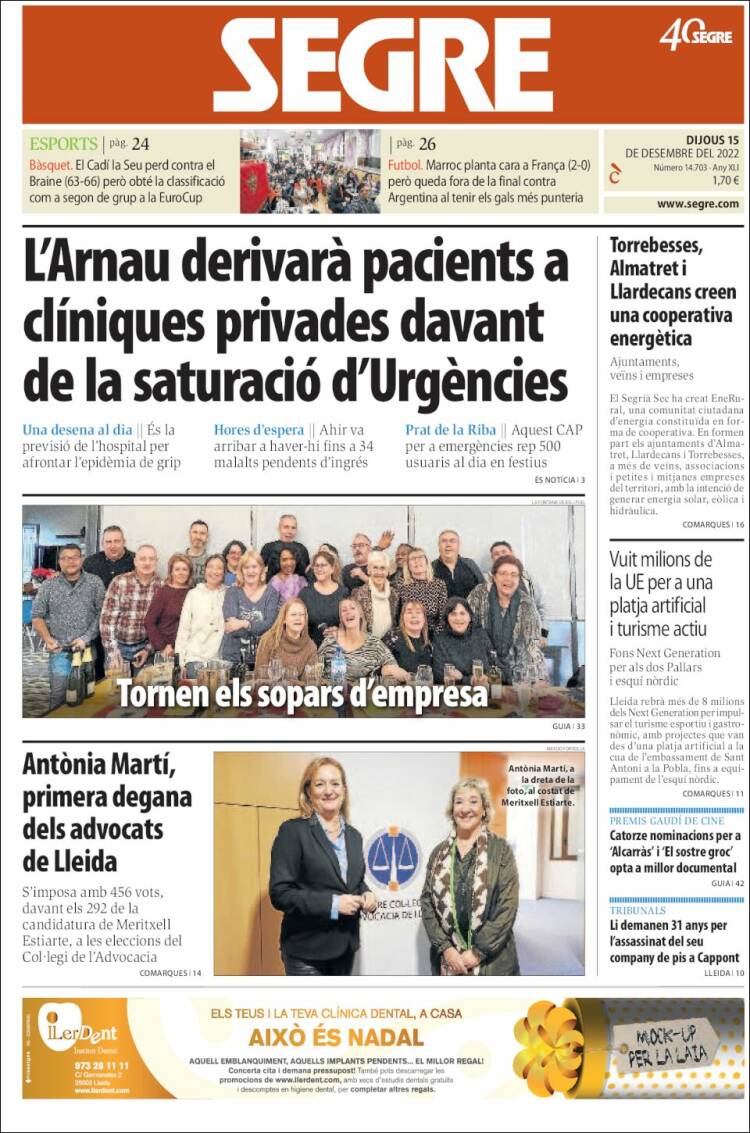 Portada de Segre (Espa&ntilde;a)
