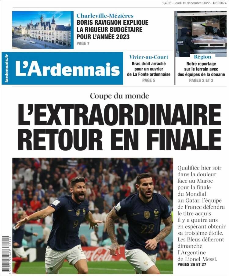 Portada de L'Ardenais (Francia)