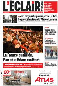 Portada de L'Eclair des Pyrénées (France)