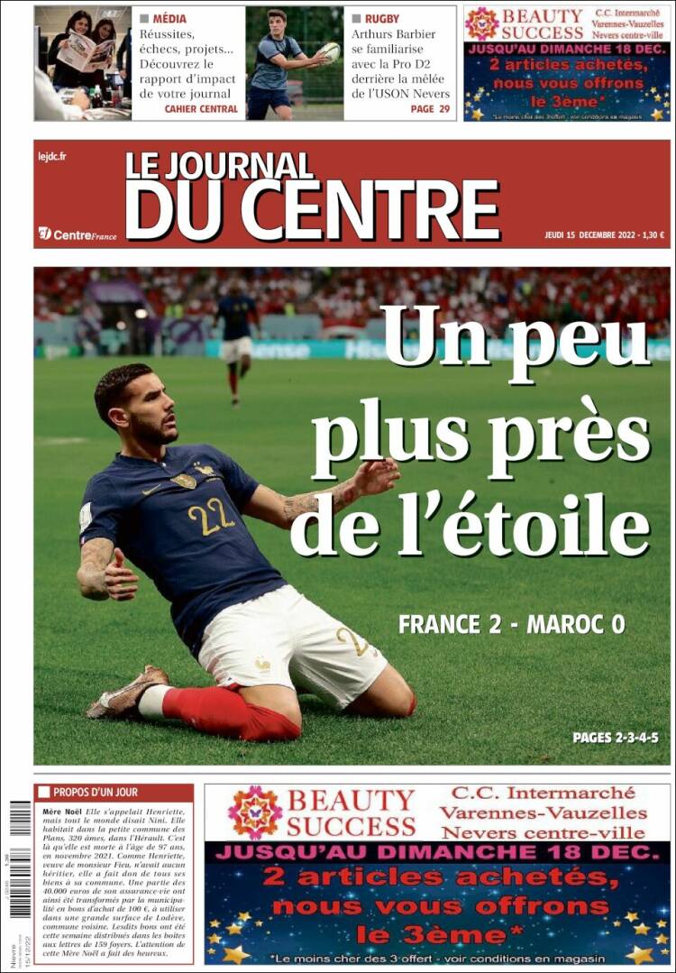 Portada de Le Journal du Centre (France)
