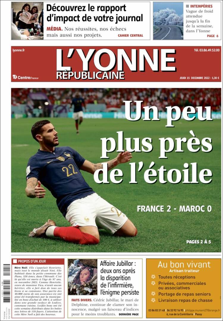 Portada de L'Yonne-Républicaine (Francia)