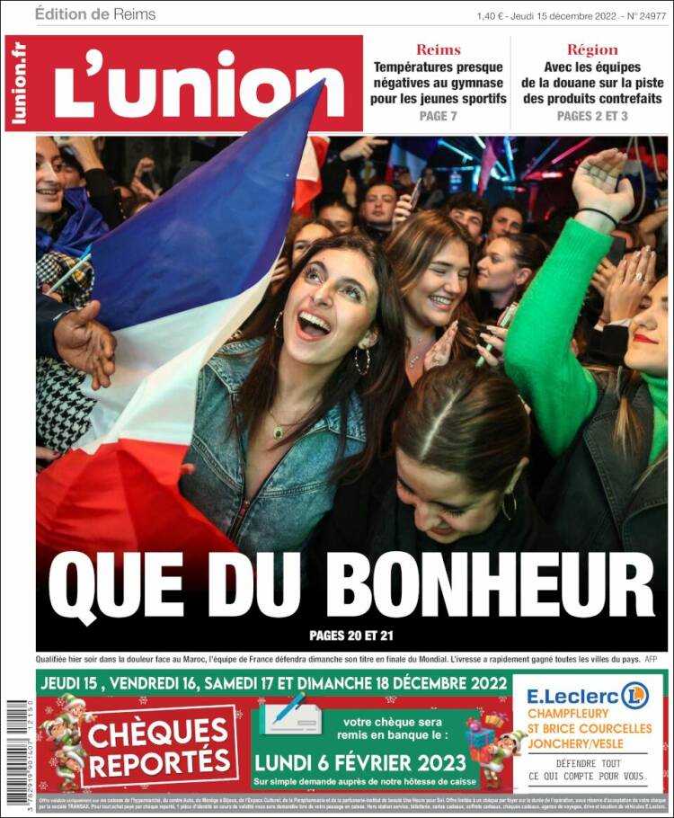 Portada de L'Union (Francia)