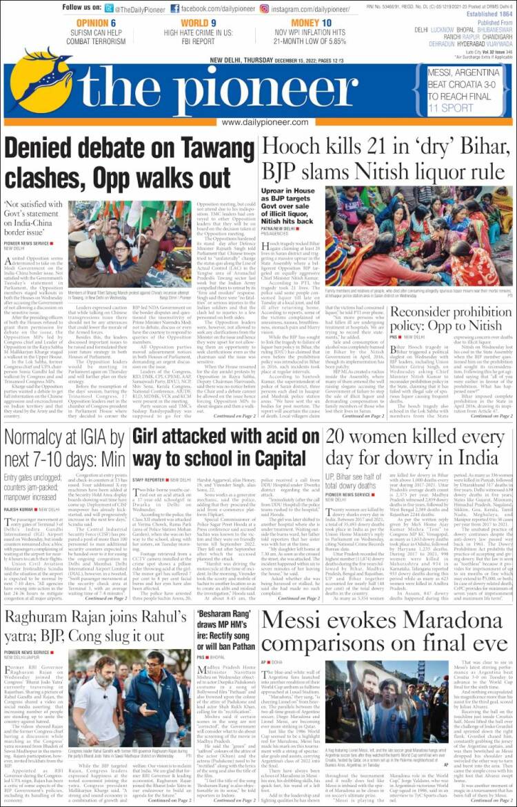 Portada de The Pioneer (Inde)