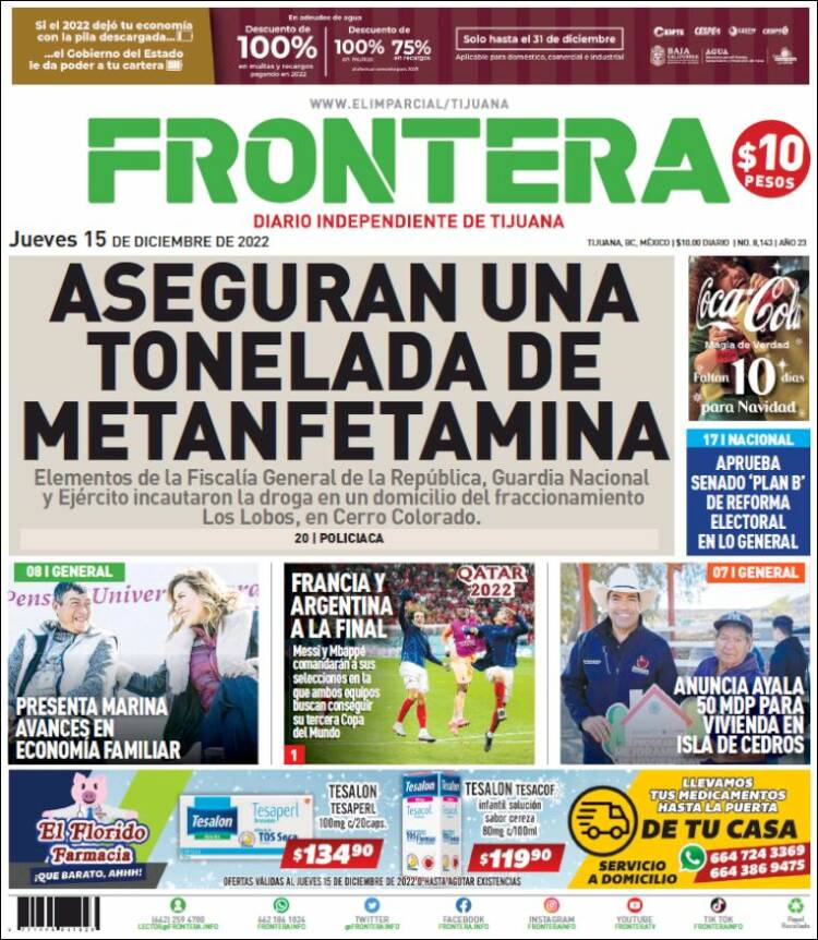 Portada de Frontera (M&eacute;xico)