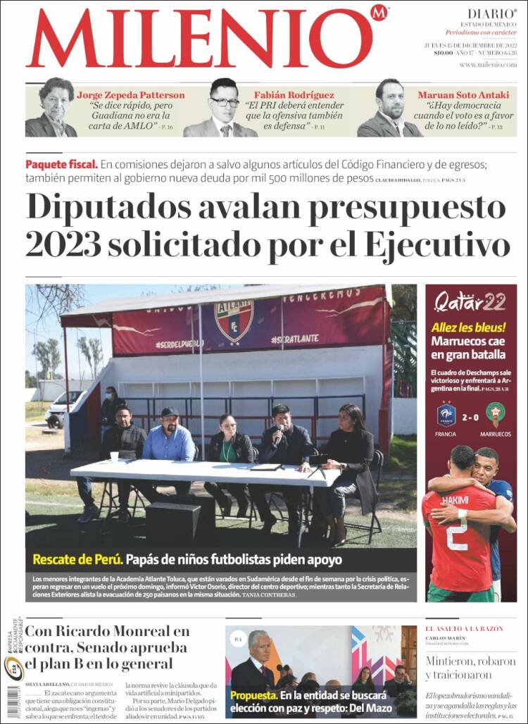 Portada de Milenio - Estado de México (M&eacute;xico)