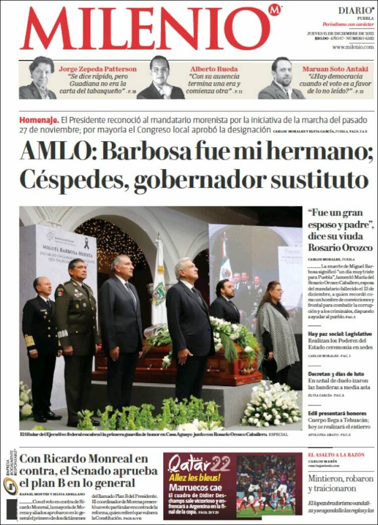 Portada de Milenio de Puebla (Mexique)
