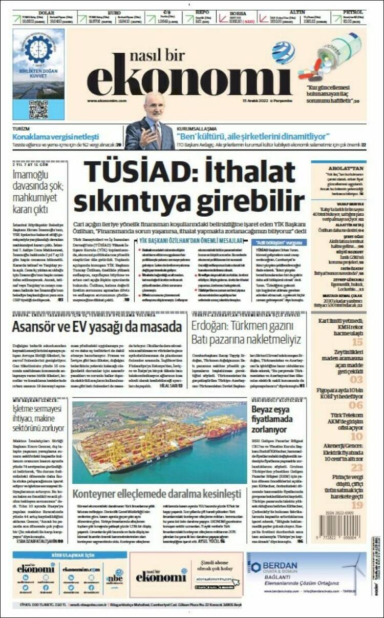 Portada de Dünya (Turqu&iacute;a)
