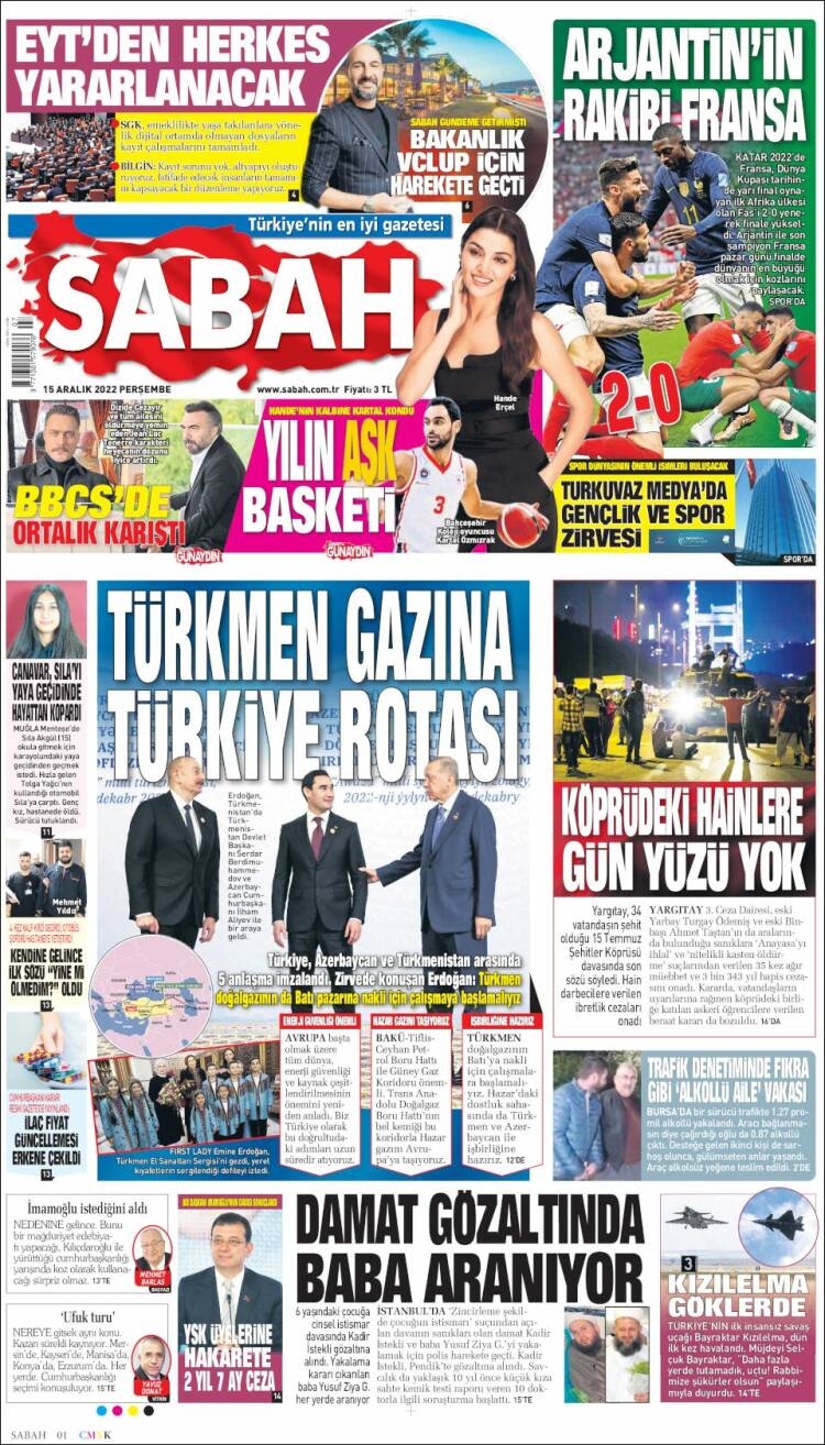 Portada de Sabah (Turqu&iacute;a)