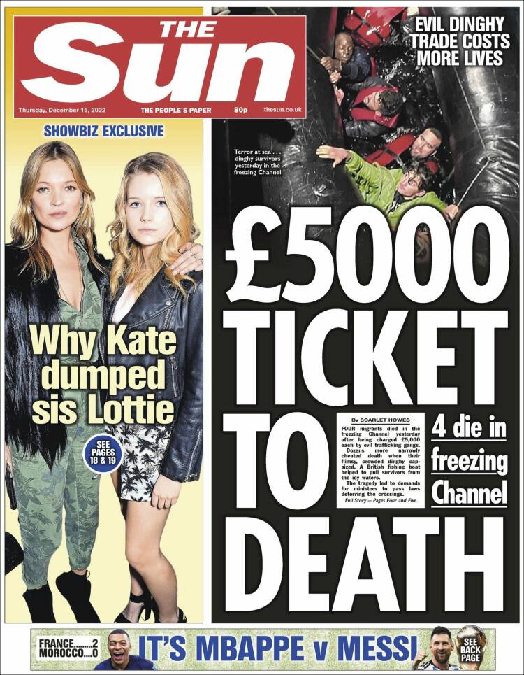 Portada de The Sun (Reino Unido)