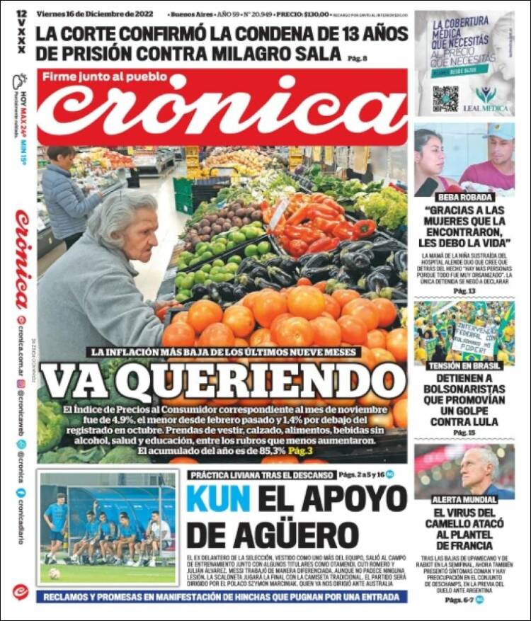 Portada de Crónica (Argentine)