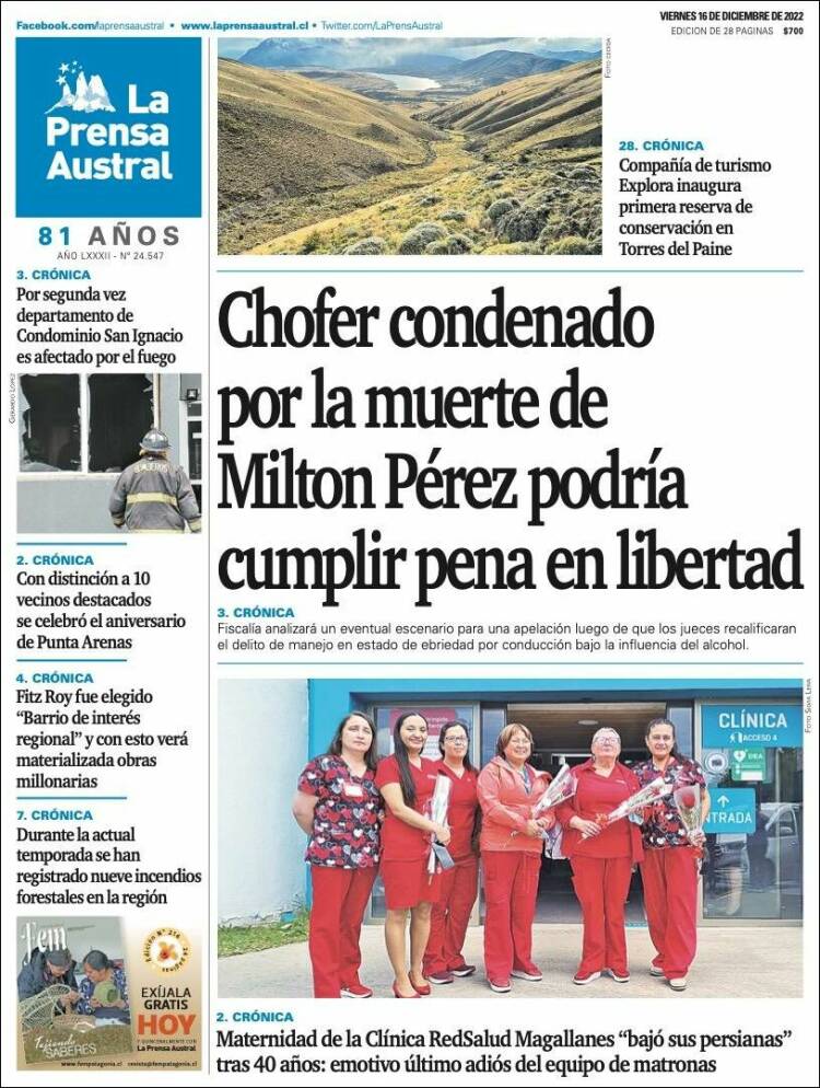 Portada de El Magallanes (Chile)