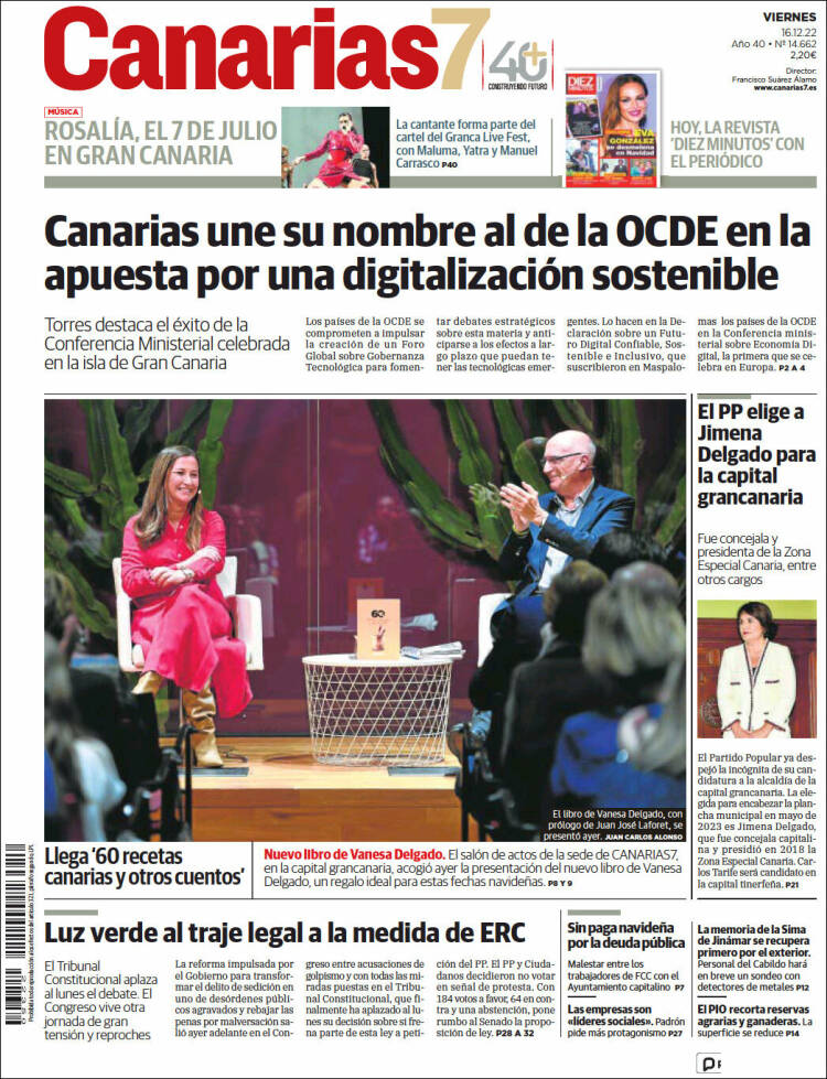 Portada de Canarias 7 (Espagne)