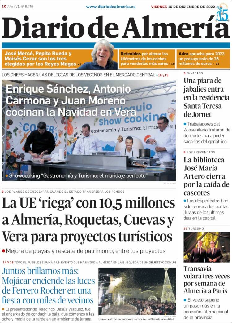 Portada de Diario de Almería (Espa&ntilde;a)