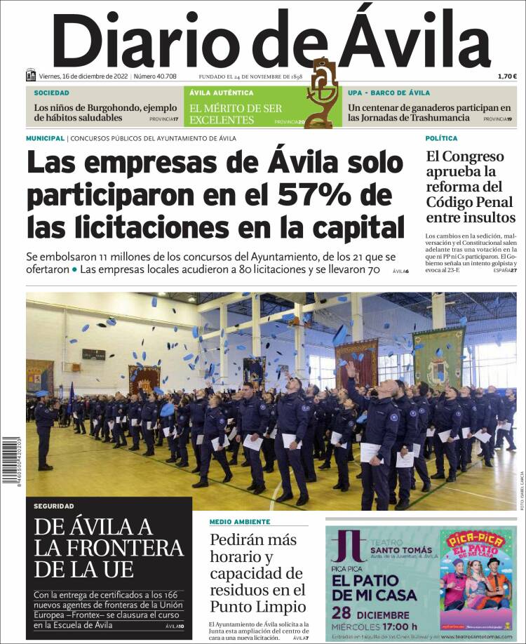 Portada de Diario de Ávila (Espa&ntilde;a)