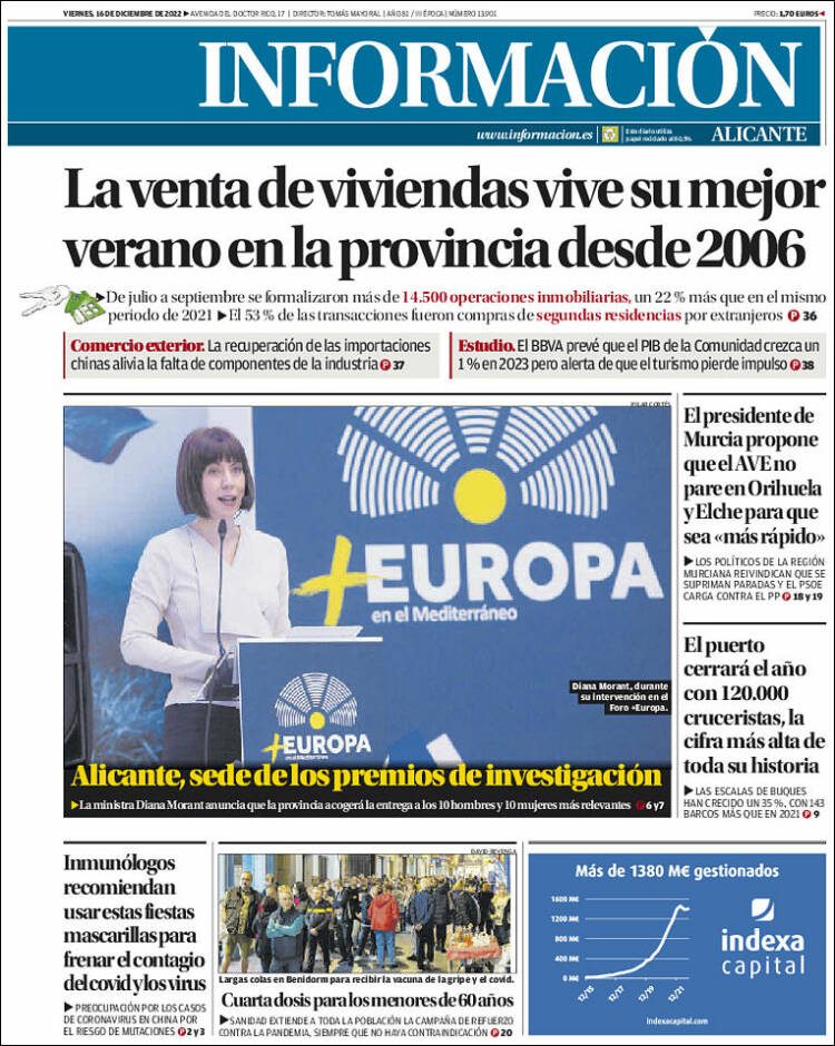 Portada de Diario Información (Espa&ntilde;a)