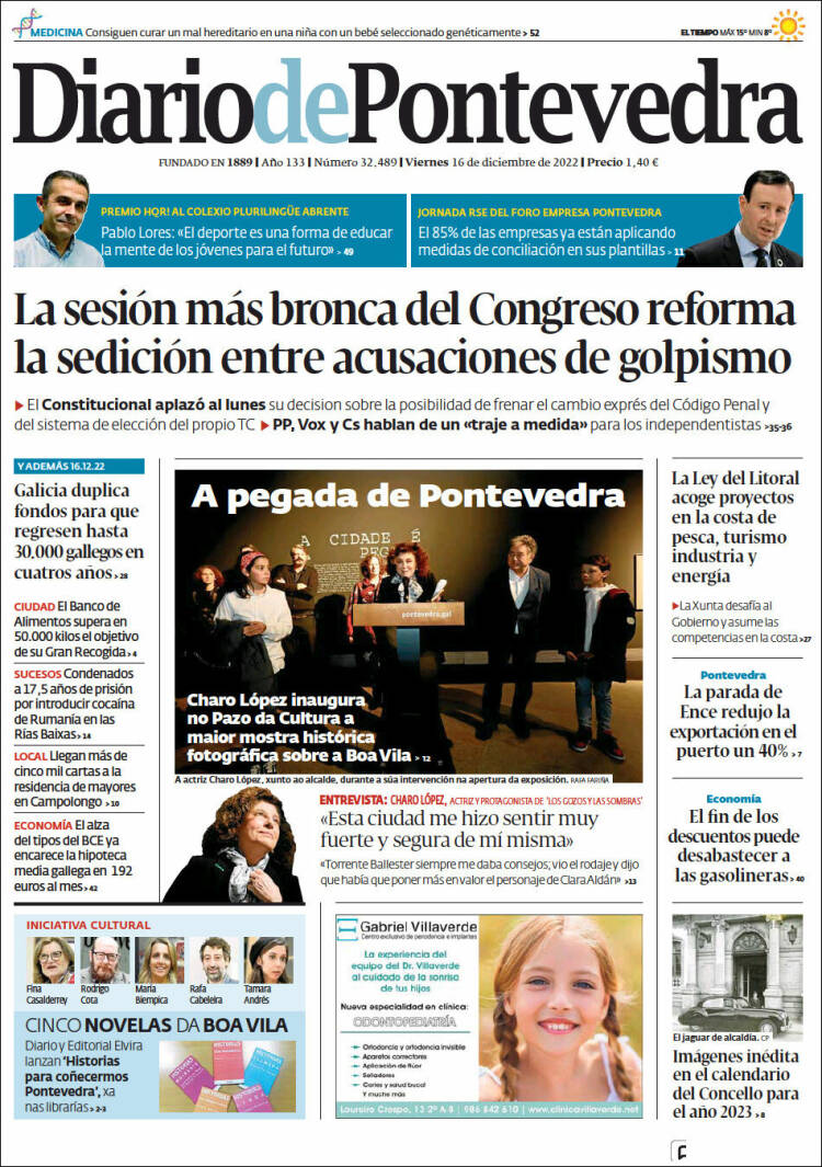 Portada de Diario de Pontevedra (Espa&ntilde;a)
