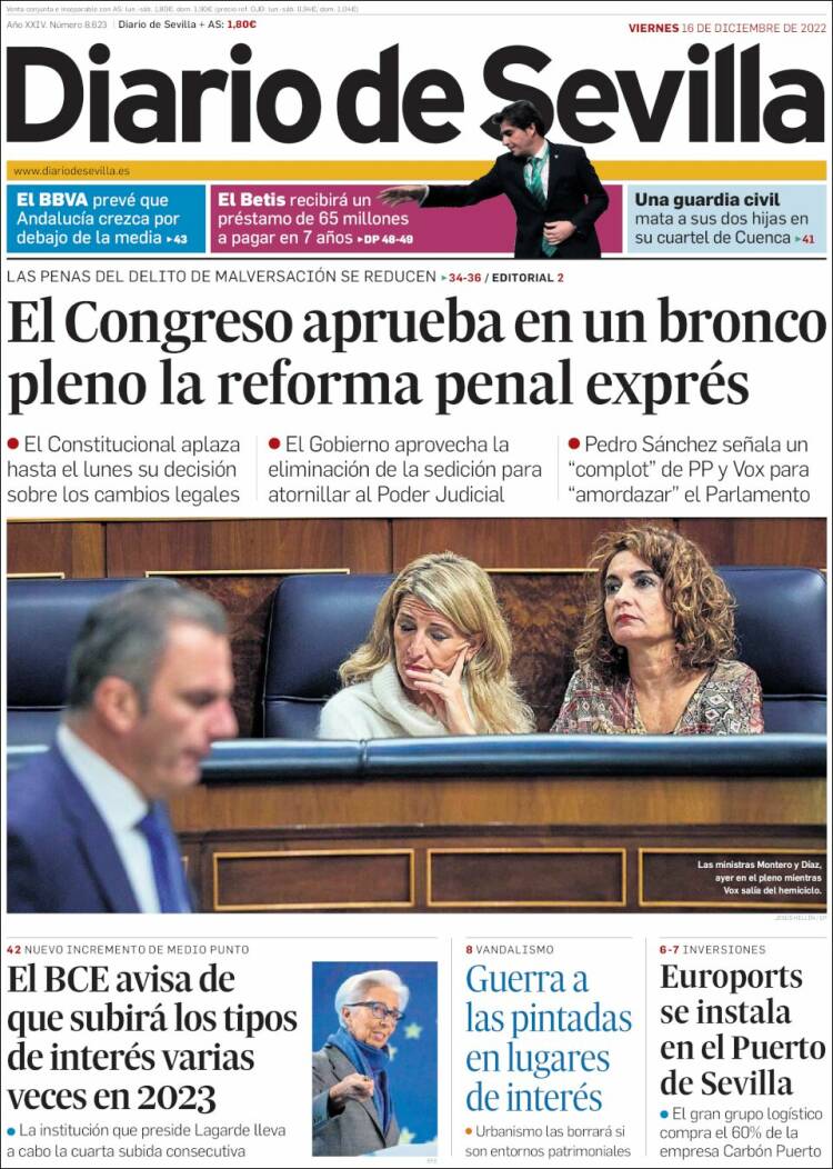 Portada de Diario de Sevilla (Espa&ntilde;a)