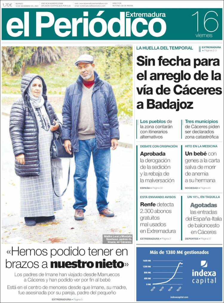 Portada de El Periódico de Extremadura (Espa&ntilde;a)