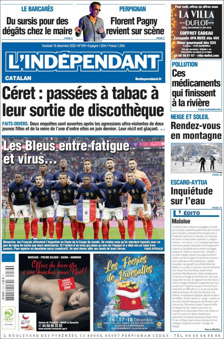 Portada de Le Indépendant (France)