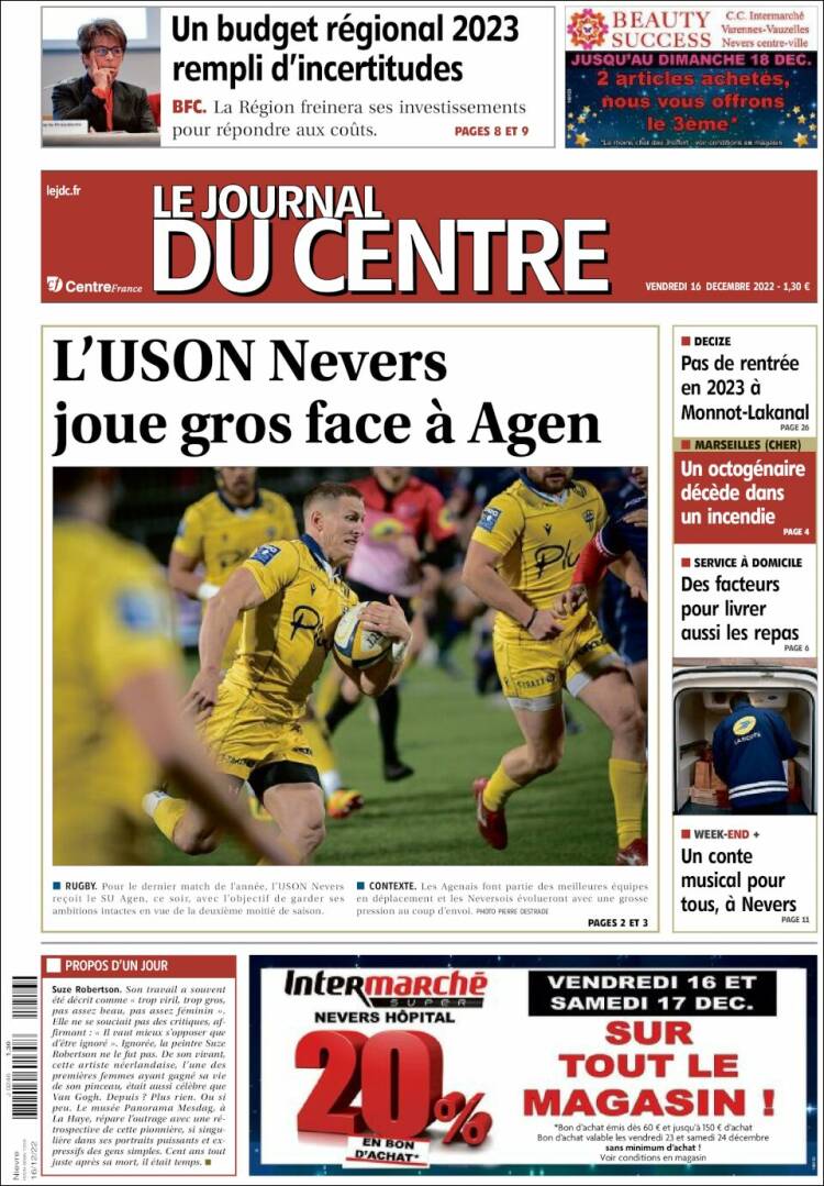 Portada de Le Journal du Centre (France)
