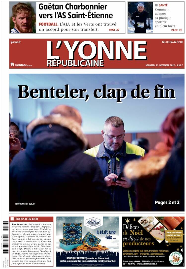Portada de L'Yonne-Républicaine (France)