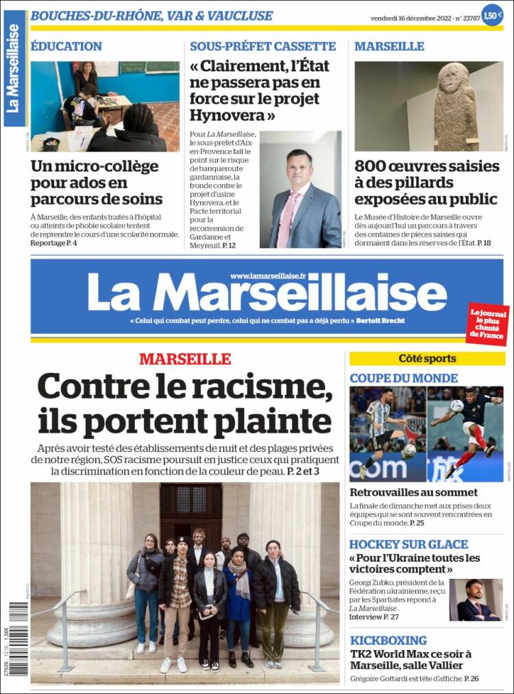 Portada de La Marseillaise (France)