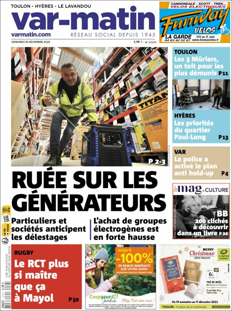 Portada de Var-Matin (France)
