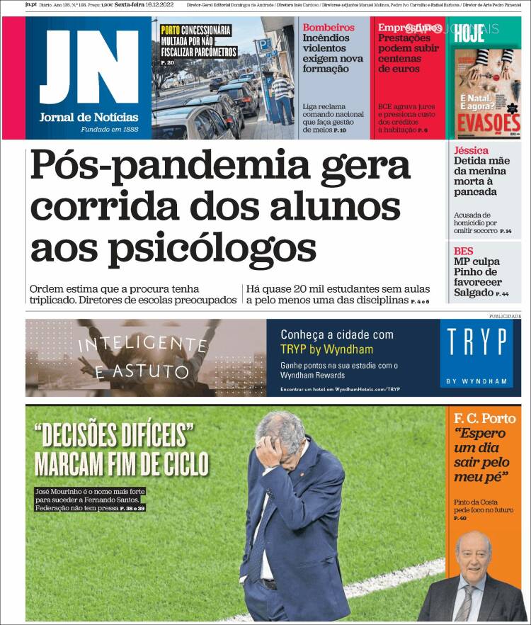 Portada de Jornal de Notícias (Portugal)