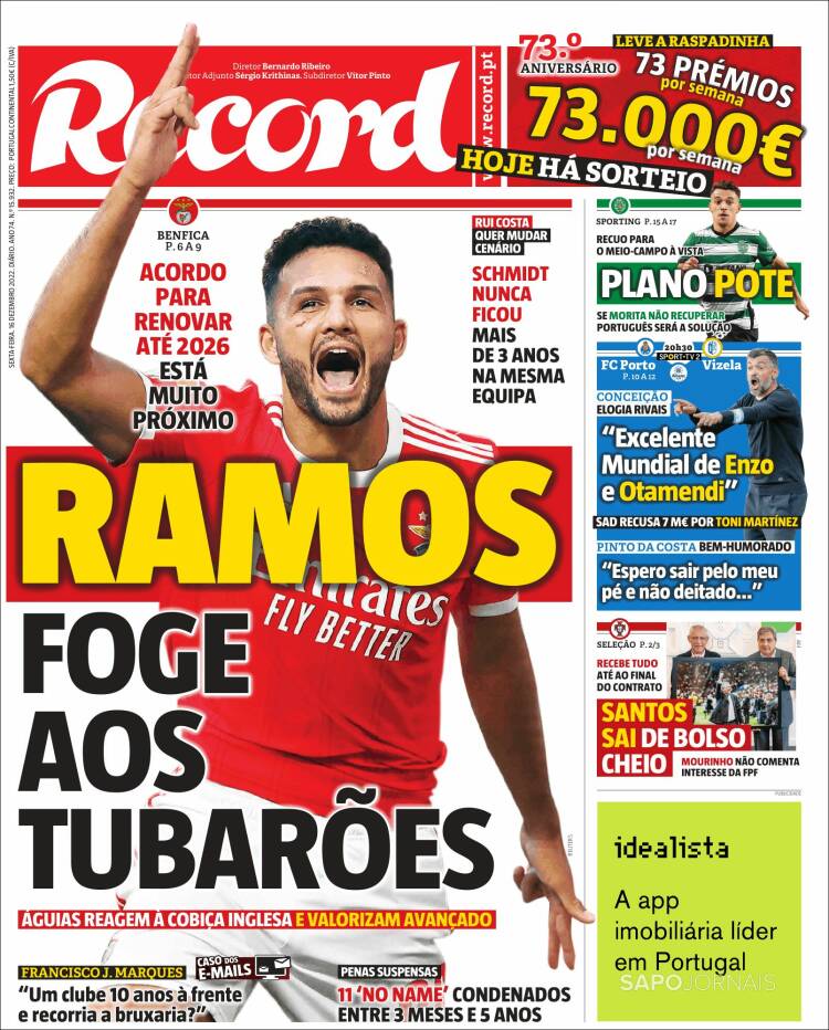 Portada de Record (Portugal)