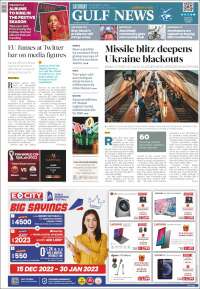 Portada de Gulf News (Asia-Pacífico)