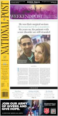 Portada de The National Post (Canadá)