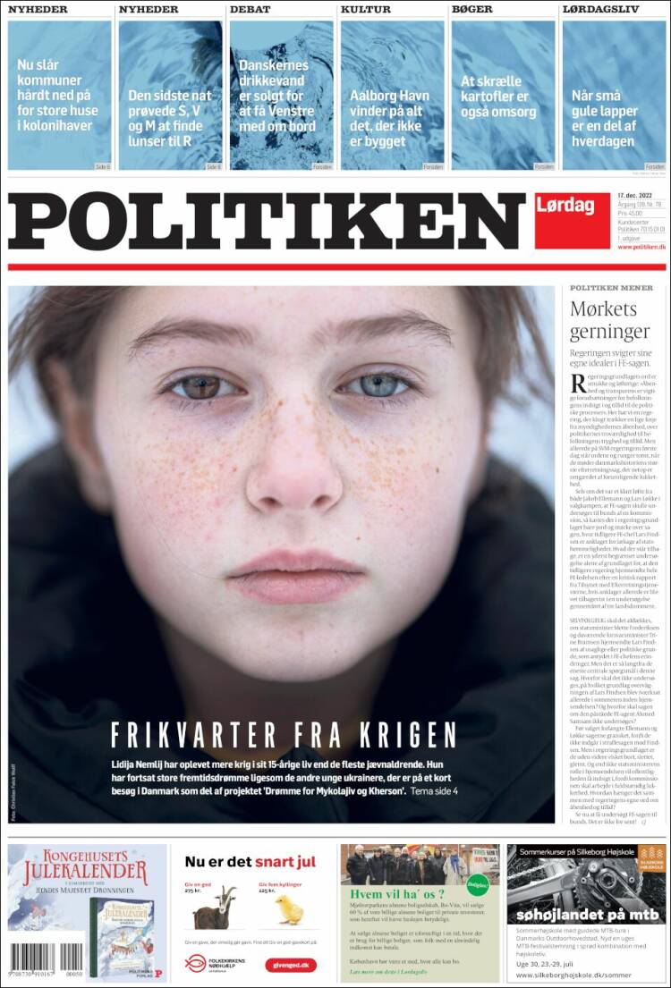 Portada de Politiken (Dinamarca)