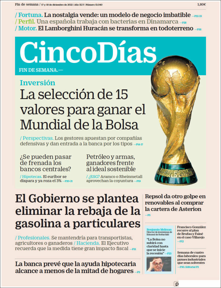 Portada de Cinco Días (Espa&ntilde;a)