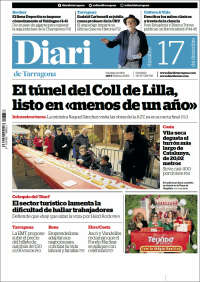 Portada de Diari de Tarragona (España)