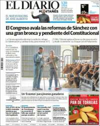 Portada de El Diario Montañés (España)