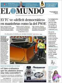 Portada de El Mundo (España)