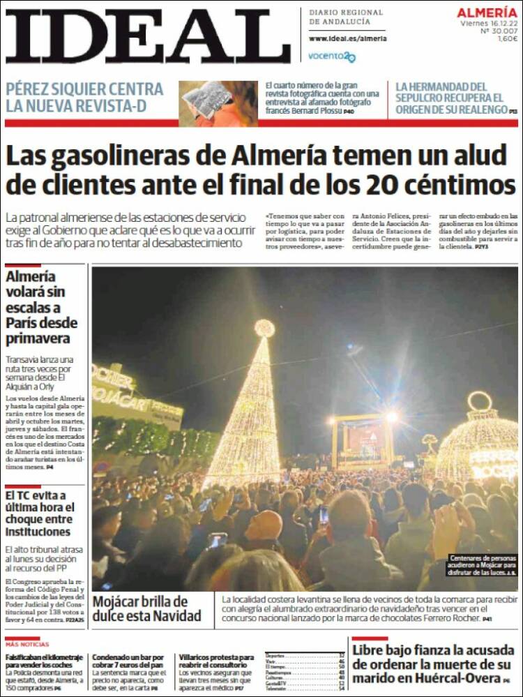 Portada de Ideal Almeria (España)