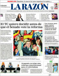 Portada de La Razón (España)