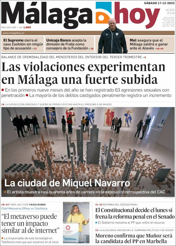 Portada de Málaga Hoy (España)