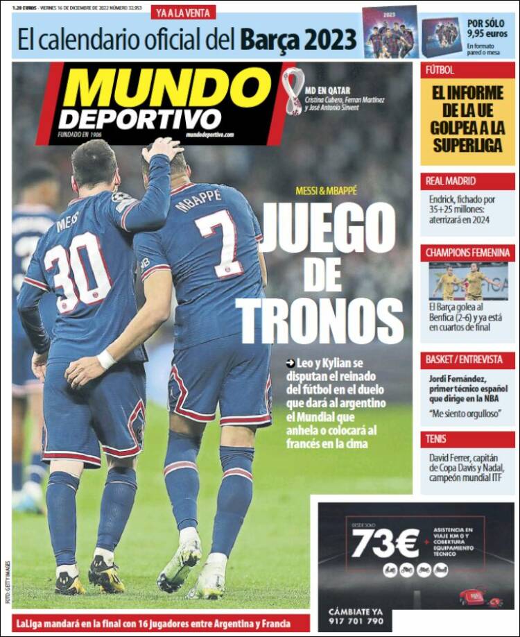 Portada de El Mundo Deportivo (España)