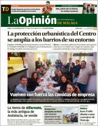 Portada de La Opinión de Málaga (España)