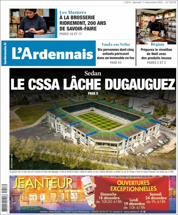 Portada de L'Ardenais (Francia)