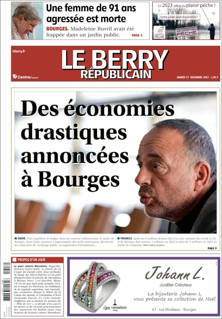 Portada de Berry Republicain (Francia)