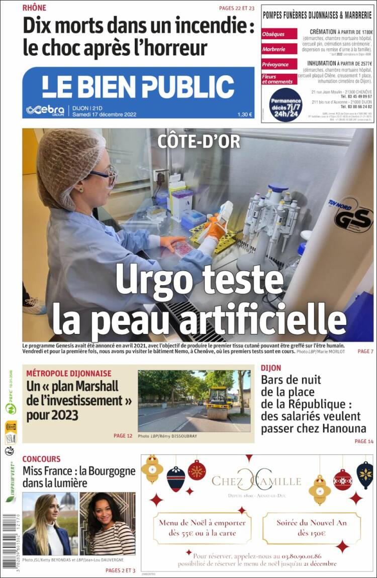 Portada de Le Bien Public (Francia)