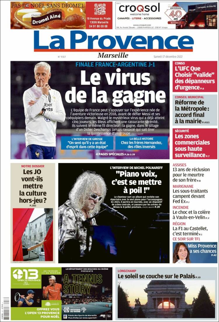 Portada de La Provence (Francia)